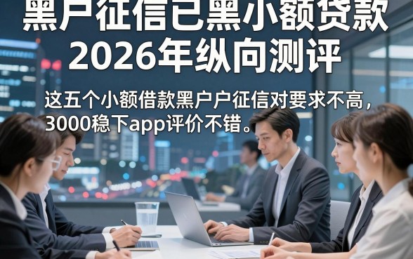 黑户征信已黑小额贷款2026年纵向测评，这五个小额借款黑户征信对要求不高3000稳下app评价不错
