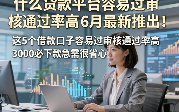 什么贷款平台容易过审核通过率高6月最新推出！这5个借款口子容易过审核通过率高3000必下款急需很省心