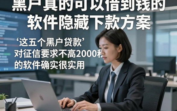 黑户真的可以借到钱的软件隐藏下款方案，这五个黑户贷款对征信要求不高2000秒下款的软件确实很实用