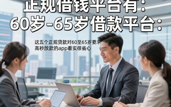 正规借钱平台有60岁-65岁借款平台，这五个正规贷款对60至65岁要求不高秒放款的app着实很省心