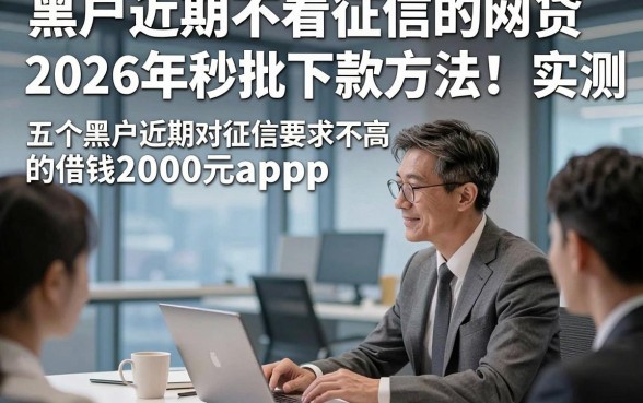 黑户近期不看征信的网贷2026年秒批下款方法！实测​五个黑户近期对征信要求不高的借钱2000元app