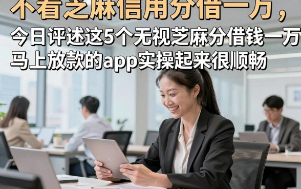 不看芝麻信用分借一万，今日评述这5个无视芝麻分借钱一万马上放款的app实操起来很顺畅