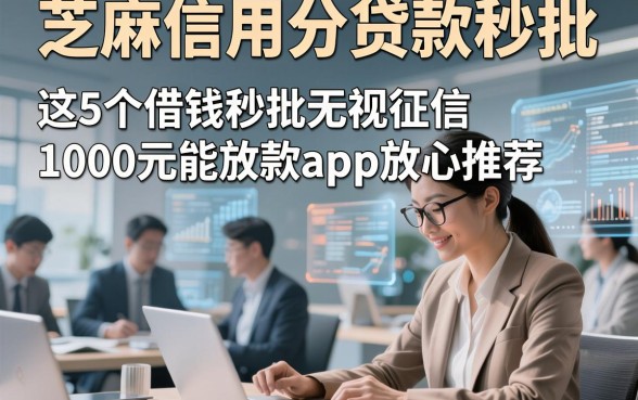 芝麻信用分贷款秒批，这5个借钱秒批无视征信1000元能放款app放心推荐