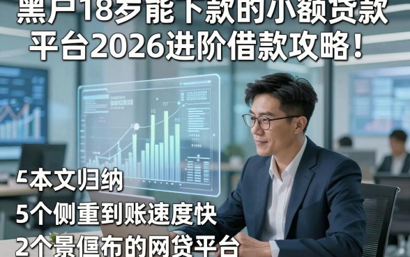 黑户18岁能下款的小额贷款平台2026进阶借款攻略！本文归纳5个侧重到账速度快的网贷平台