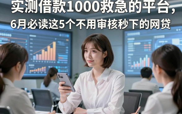 实测借款1000救急的平台，6月必读这5个不用审核秒下的网贷