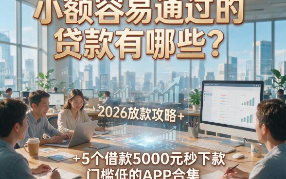 小额容易通过的贷款有哪些？2026放款攻略+5个借款5000元秒下款、门槛低的APP合集