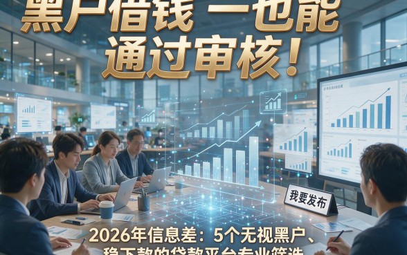 黑户借钱也能通过审核！2026年信息差：5个无视黑户、稳下款的贷款平台专业筛选