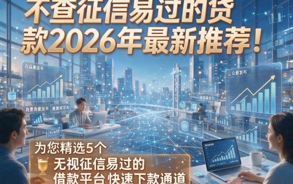 不查征信易过的贷款2026年最新推荐！为您精选5个无视征信易过的借款平台快速下款通道