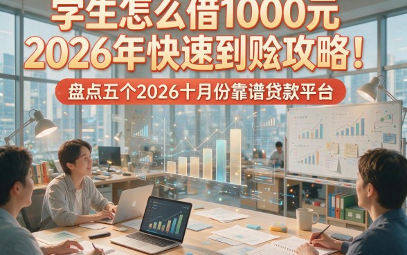 学生怎么借1000元2026年快速到账攻略！盘点五个2026十月份靠谱贷款平台