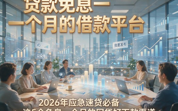 贷款免息一个月的借款平台，2026年应急速贷必备这5个免息一个月的网贷好下款渠道
