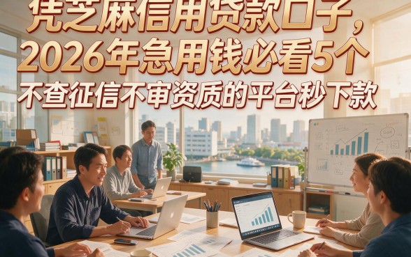凭芝麻信用贷款口子，2026年急用钱必看5个不查征信不审资质的平台秒下款