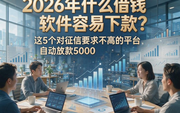 2026年什么借钱软件容易下款？这5个对征信要求不高的平台，自动放款5000！