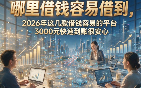 哪里借钱容易借到，2026年这几款借钱容易的平台3000元快速到账很安心
