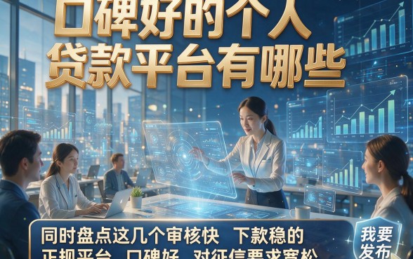 口碑好的个人贷款平台有哪些，同时盘点这几个审核快下款稳的正规平台口碑好对征信要求宽松