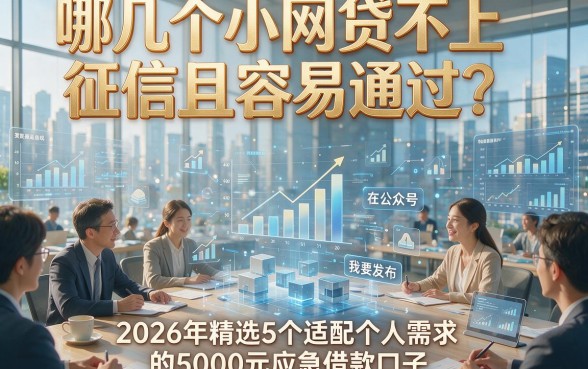哪几个小网贷不上征信且容易通过？2026年精选5个适配个人需求的5000元应急借款口子