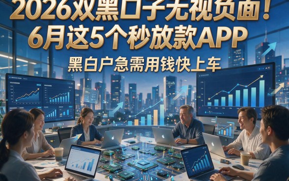 2026双黑口子无视负面！6月这5个秒放款APP，黑白户急需用钱快上车