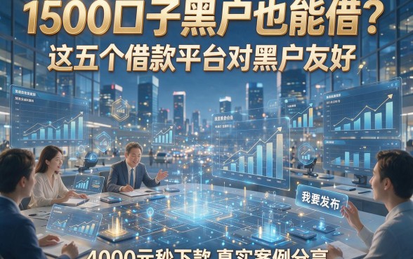 1500口子黑户也能借？这五个借款平台对黑户友好，4000元秒下款真实案例分享