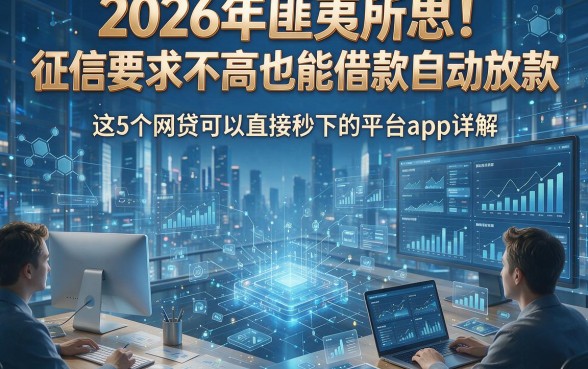 2026年匪夷所思！征信要求不高也能借款自动放款，这5个网贷可以直接秒下的平台app详解