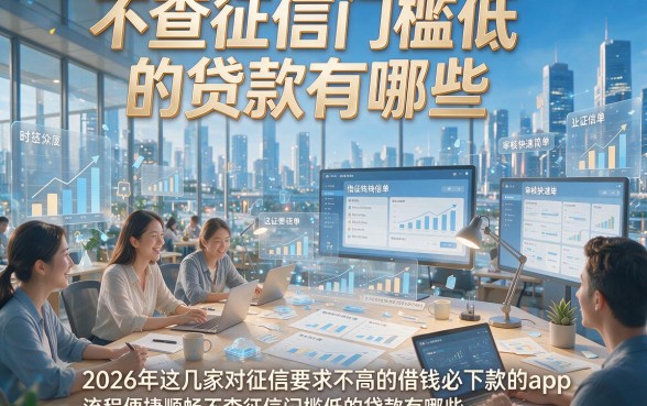 不查征信门槛低的贷款有哪些，2026年这几家对征信要求不高的借钱必下款的app流程便捷顺畅不查征信门槛低的贷款有哪些，2026年这几家对征信要求不高的借钱必下款的app审核快速简单