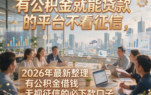 有公积金就能贷款的平台不看征信，2026年最新整理五个有公积金借钱无视征信的必下款口子