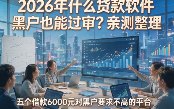2026年什么贷款软件黑户也能过审？亲测整理五个借款6000元对黑户要求不高的平台