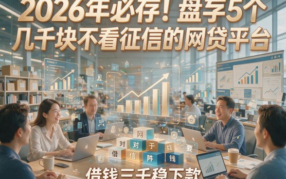 2026年必存！盘点5个几千块不看征信的网贷平台，借钱三千稳下款