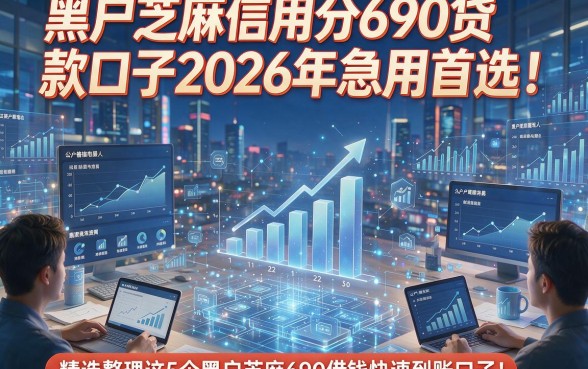 黑户芝麻信用分690贷款口子2026年急用首选！精选整理这5个黑户芝麻690借钱快速到账口子