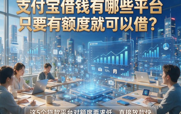 支付宝借钱有哪些平台只要有额度就可以借？这5个贷款平台对额度要求低，直接放款快！