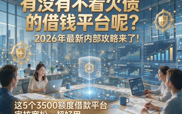 有没有不看欠债的借钱平台呢？2026年最新内部攻略来了！这5个3500额度借款平台审核宽松，超好用