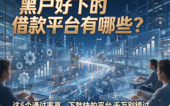 黑户好下的借款平台有哪些？这5个通过率高、下款快的平台千万别错过！