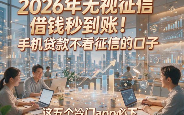 2026年无视征信借钱秒到账！手机贷款不看征信的口子，这五个冷门app必下