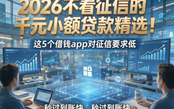2026不看征信的千元小额贷款精选！这5个借钱app对征信要求低，秒过到账快