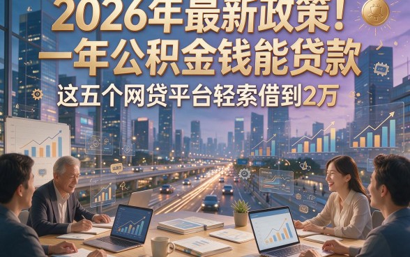 2026年最新政策！一年公积金钱能贷款，这五个网贷平台轻松借到2万
