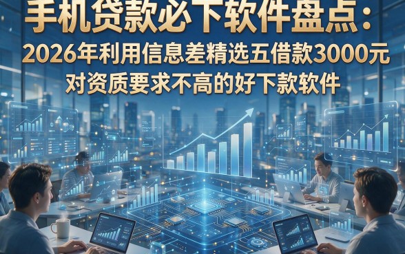 手机贷款必下软件盘点：2026年利用信息差精选五款借款3000元、对资质要求不高的好下款软件