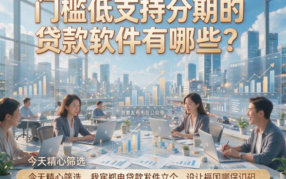 门槛低支持分期的贷款软件有哪些？今天精心筛选这五个