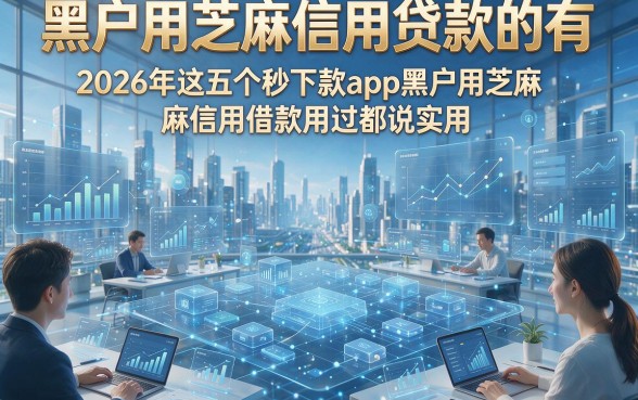 黑户用芝麻信用贷款的有，2026年这五个秒下款app黑户用芝麻信用借款用过都说实用