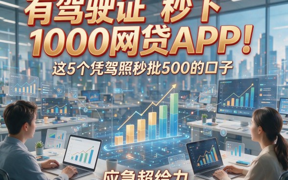 有驾驶证秒下1000网贷APP！这5个凭驾照秒批500的口子，应急超给力