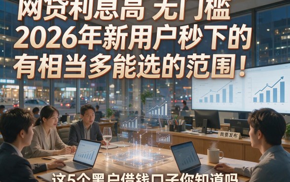 网贷利息高无门槛2026年新用户秒下的有相当多能选的范围！这5个黑户借钱口子你知道吗？