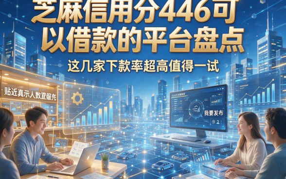 芝麻信用分446可以借款的平台盘点，这几家下款率超高值得一试