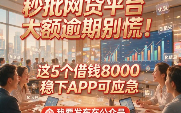 秒批网贷平台大额逾期别慌！这5个借钱8000稳下APP可应急