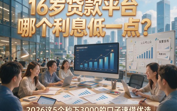 16岁贷款平台哪个利息低一点？2026这5个秒下3000的口子速借优选