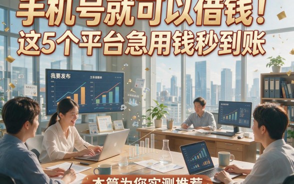 手机号就可以借钱！这5个平台急用钱秒到账，本篇为您实测推荐！