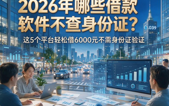 2026年哪些借款软件不查身份证？这5个平台轻松借6000元不需身份证验证