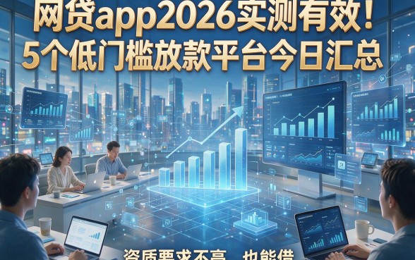 网贷app2026实测有效！5个低门槛放款平台今日汇总，资质要求不高也能借