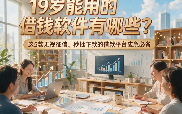 19岁能用的借钱软件有哪些？这5款无视征信、秒批下款的借款平台应急必备！