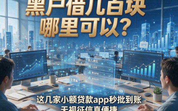 黑户借几百块哪里可以？这几家小额贷款app秒批到账，无视征信真便捷