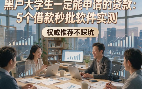 黑户大学生一定能申请的贷款：5个借款秒批软件实测，权威推荐不踩坑