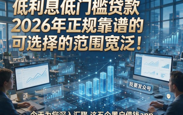 低利息低门槛贷款2026年正规靠谱的可选择的范围宽泛！，今天为您深入汇聚​这五个黑户借钱app！
