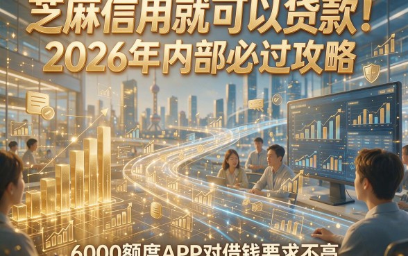 芝麻信用就可以贷款！2026年内部必过攻略，6000额度APP对借钱要求不高