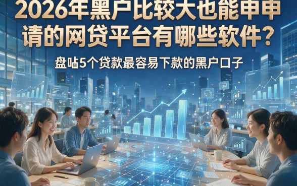 2026年黑户比较大也能申请的网贷平台有哪些软件？盘点5个贷款最容易下款的黑户口子